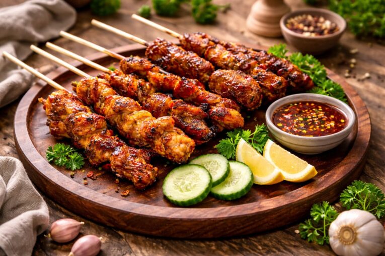 cách ướp thịt nướng sa tế