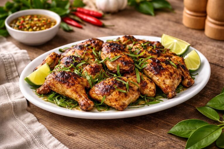 gà nướng lá chanh